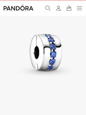 Pandora blue sparkle clips